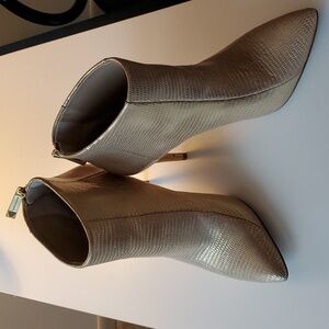 BCBGMaxazria gold bootie.